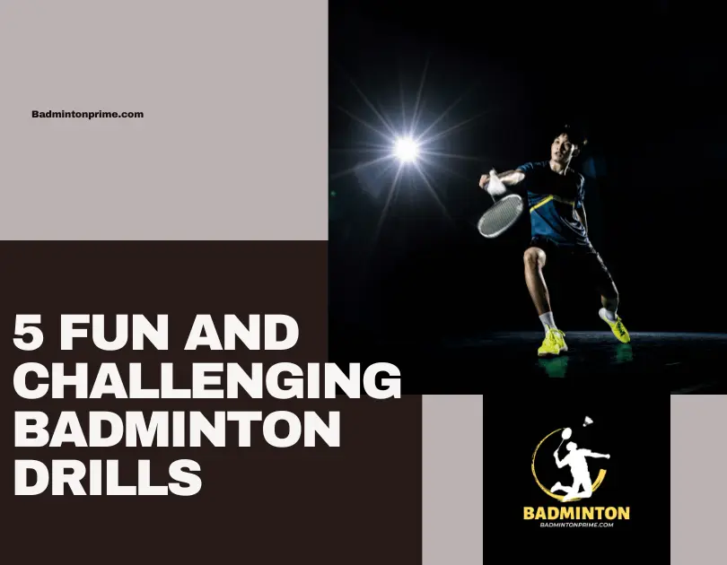 A Vibrant Thumbnail Featuring A Badminton Player Emphasizing 5 Exciting Badminton Drills For Skill Enhancement.&Quot;