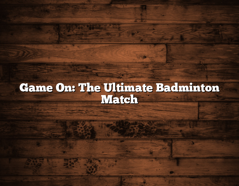 Game On: The Ultimate Badminton Match