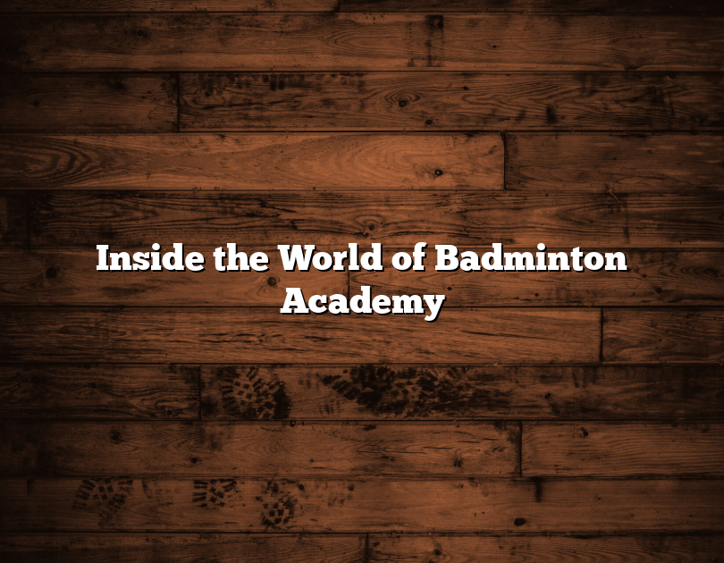 Inside The World Of Badminton Academy