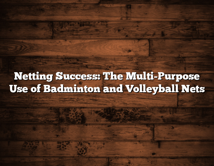 Netting Success: The Multi-Purpose Use Of Badminton And Volleyball Nets